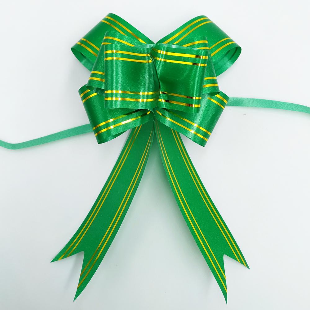 Wrap Pull Bow Confetti Bow Bow With Ribbon For Wedding Christmas Party Wrapping 4.5"Inch (20 Pcs): green