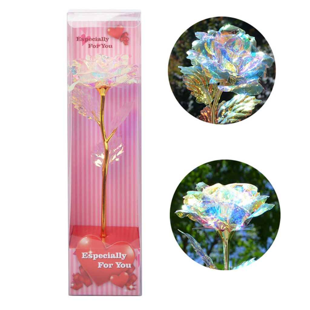 Mooie Galaxy Rose Met Liefde Base Bloemen Everlasting Crystal Moederdag Bruiloft Decoratie De Beste Keuze