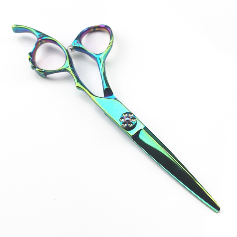 japan 440c 6 '' green Ring hair scissors cutting barber makas haircut thinning shears scissor Hairdresser scissors
