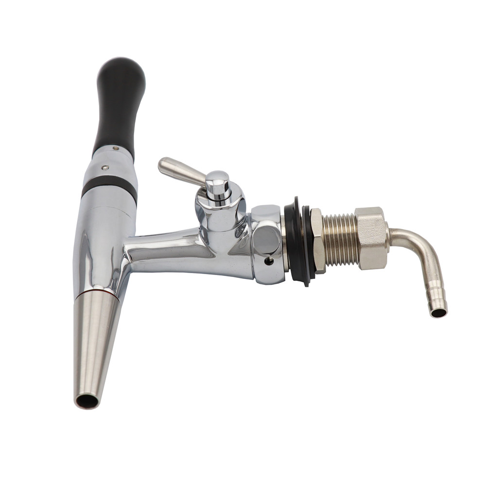 Stout Nitrogen Nitro Coffee Tap Flow Control Draft Beer Faucet With Short Shank Homebrew Wine Soda Beer Chrome Dispenser Tap