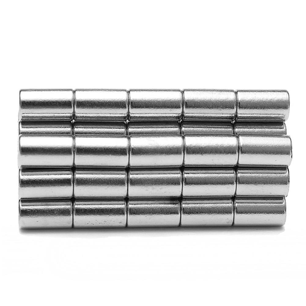 50Pcs N52 6X10Mm Ronde Cilinder Super Sterke Blokken Zeldzame Aarde Neodymium Magneten