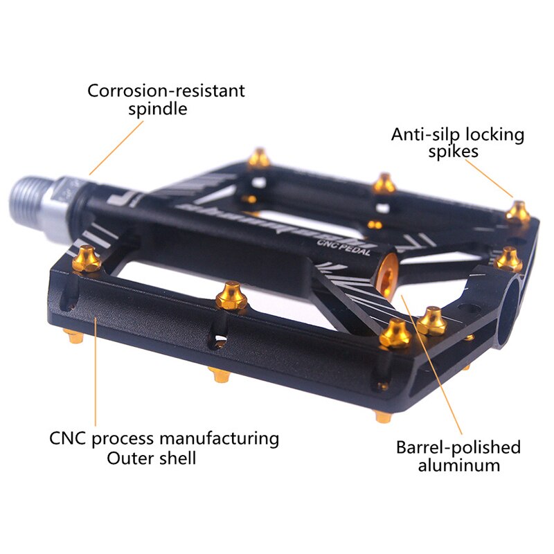 Shanmashi Bicycle Pedal Mountain Bike Pedals Alu Mtb Bearings Bike Footrest Big Flat Treat Ultralight Cycling Pedals