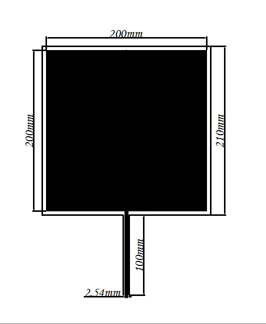 RXF200 Large Format Single Point Flexible Film Pressure Sensor FSR Off-bed Pressure Sensor