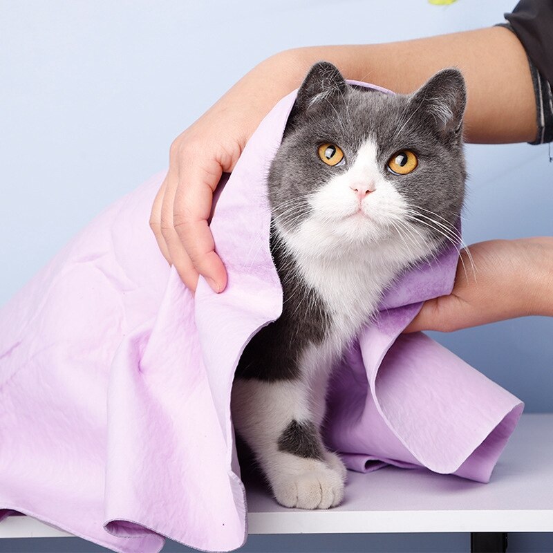Lovely Pet Small Medium Large Cats Dogs Bath Towel Super Absorbent PVA Washable Quick-drying Wiping Towels Dog Supplies