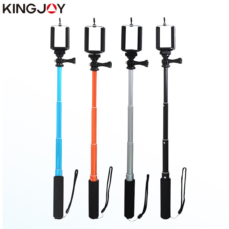 KINGJOY Official Selfie Stick Action Camera Tripod For Phone Monopod Smartphone Universal For Iphone Samsung Gopro Four Colors