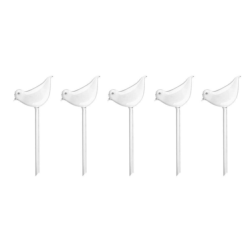 3Pcs/set Bird Shape Self-watering System Imitation Glass Plant Waterer Flowers Automatic Watering Device Water Cans Drip Garden: 5Pcs Bird