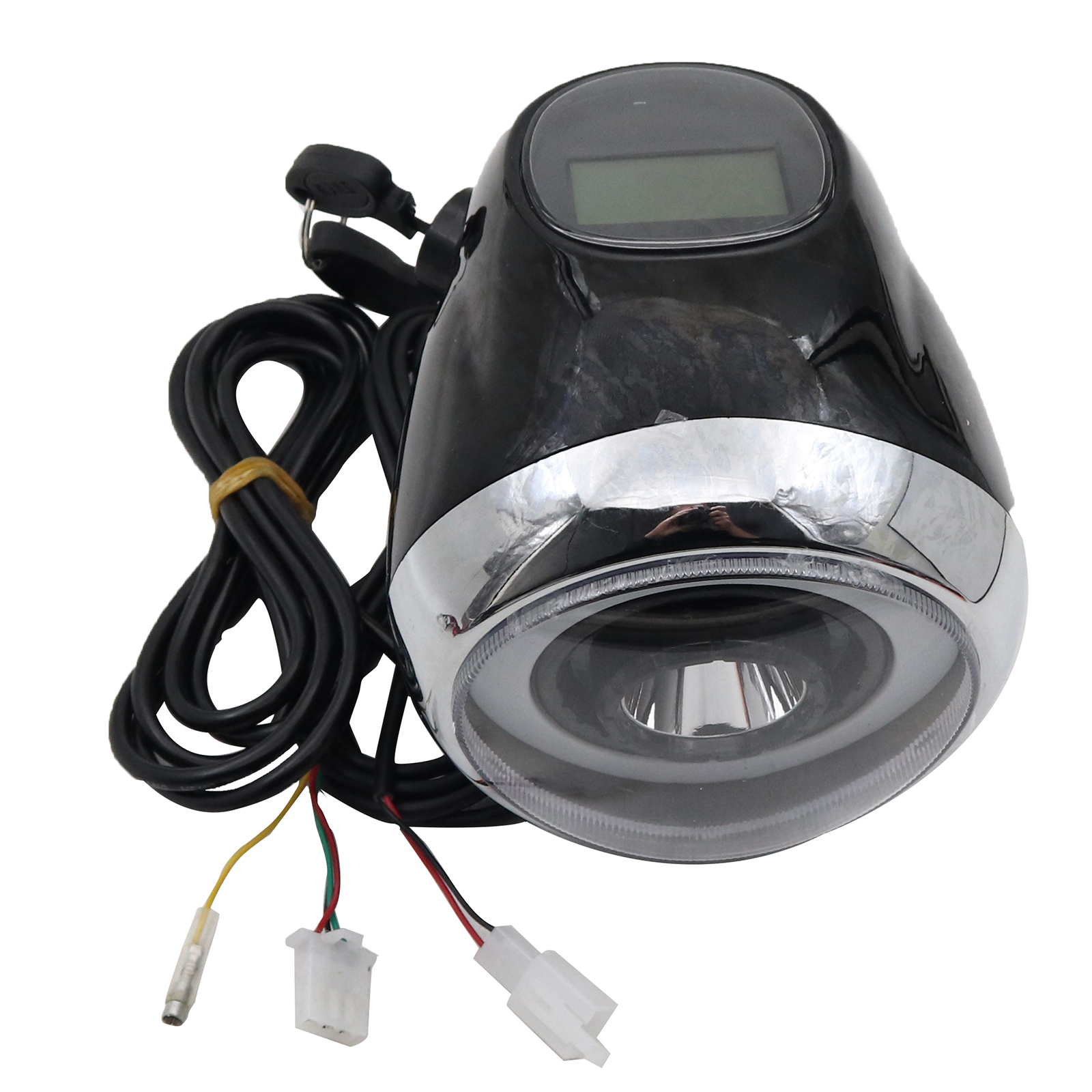 Citycoco 60V Bluetooth APP Headlamp Turn Signal Tail Lamp LCD Instrument Panel Electric Scooter Key Electric Lock Accessories: Light Grey