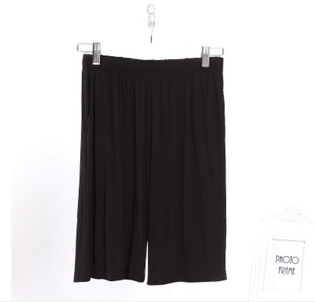 Été pyjama pantalon coton short pour dormir femmes pantalon pour la maison pyjama pantalon salon sous-vêtements grande taille XXL 3XL Q223: black / XXL