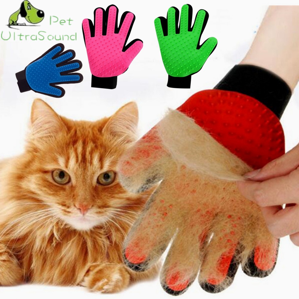 Gant de poils de chien par ultrasons | Brosse pour poils d'animaux, peigne de chien, brosse pour poils d'animaux, toilettage de chats, nettoyage des vrais doigts à usage domestique