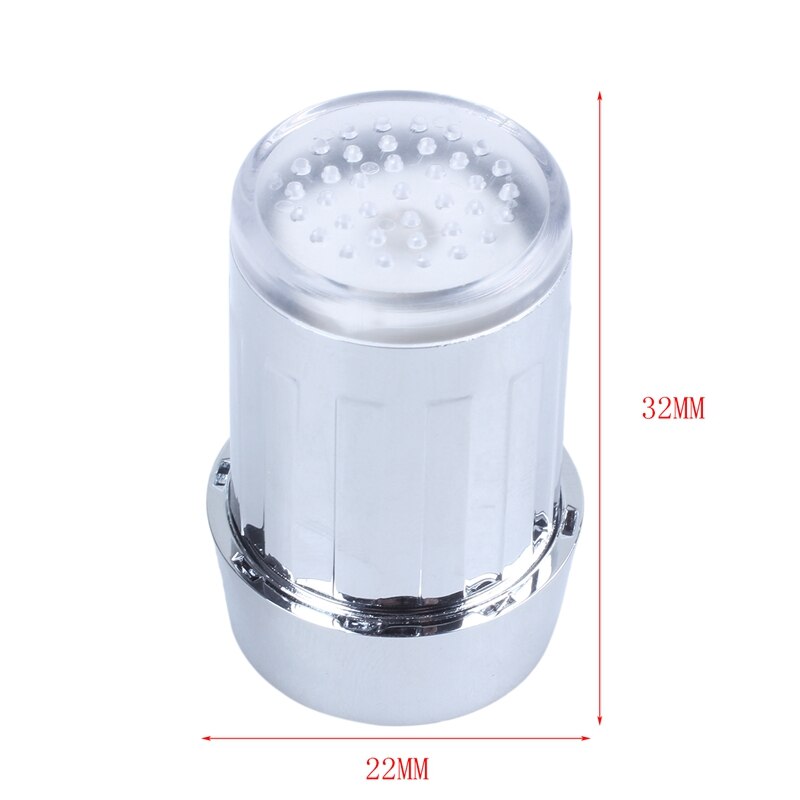 Grifo con luz LED que brilla en el agua, 3 colores, Sensor de temperatura