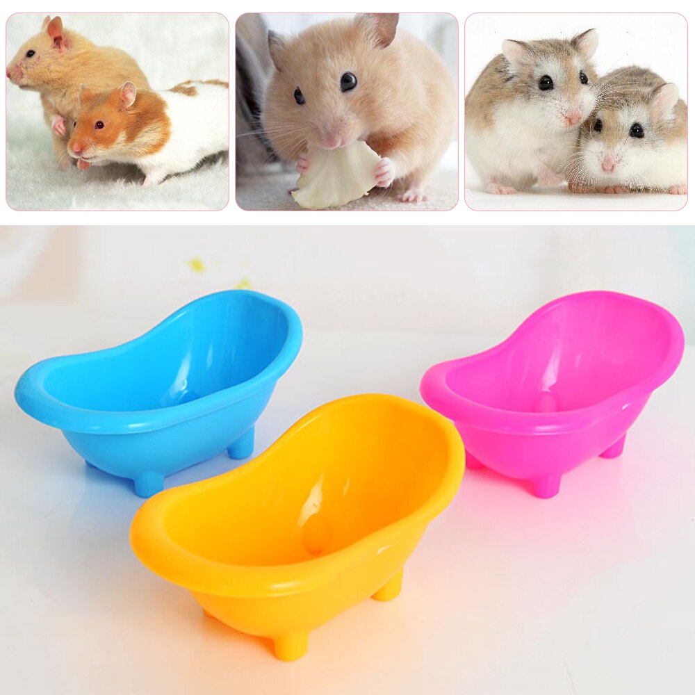 Vendita calda mini criceto gerbillo vasca da bagno piccoli animali domestici bagno sabbia telecamera animale domestico vasca creativa bagno carino custodia da bagno