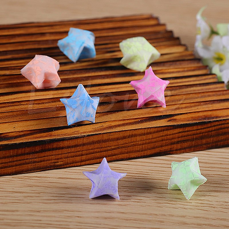 150X Glow In Dark Lucky Star Origami Vouwen Plastic Strip Papier Klavertje Vier