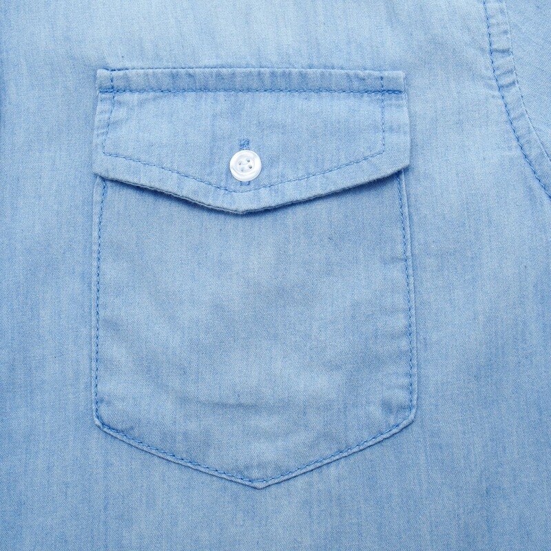 Casual Mannen Denim Shirt Lange Mouwen Mannen Katoen Lange Mouwen Denim Shirt Casual Revers Shirt shirt Mannen