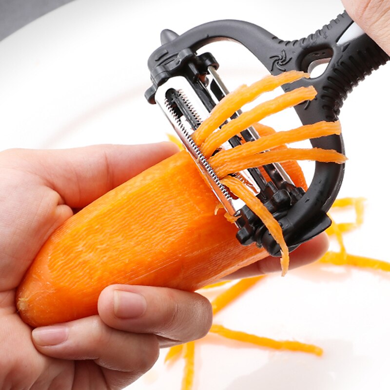 Multifunctional Rotary Vegetable Fruit Peeler Potato Peeler Carrot Slicer 3 Blade Vegetable Julienne Peeler Grater Kitchen Tools