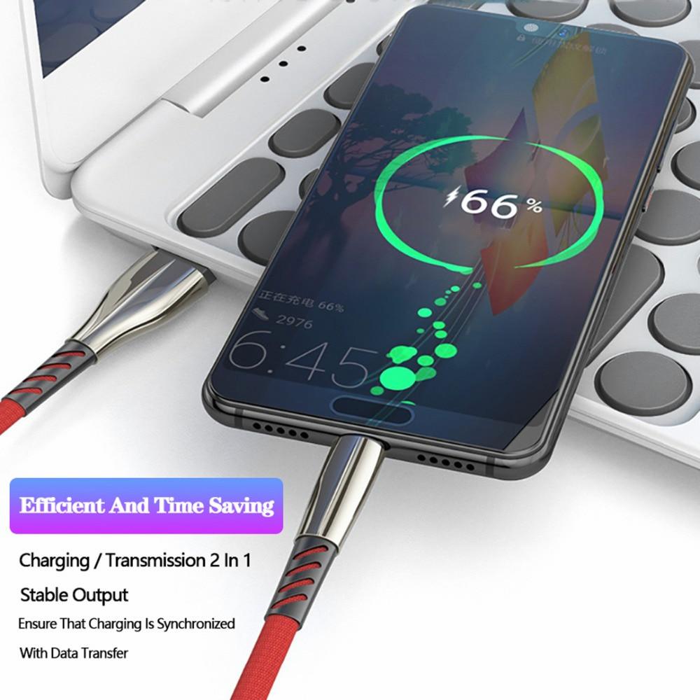 5A USB Tipo-C Veloce di Ricarica di Sincronizzazione di Dati del Cavo Micro USB Per Samsung S10 S9 S8 + S7 S6 bordo Nota 4 5 8 9 10 Pro In Lega di Zinco Cavo