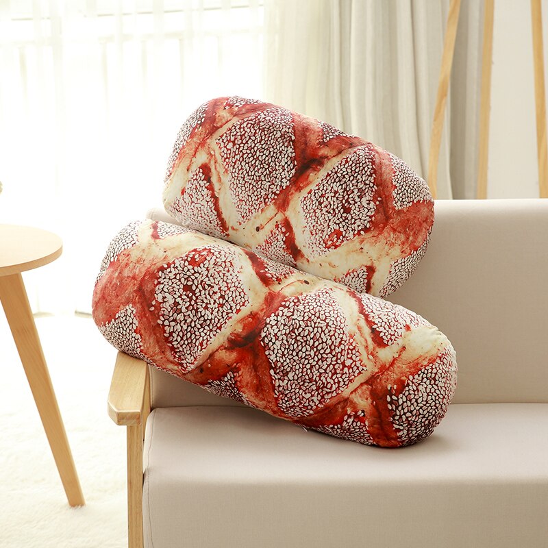 Simulationnel en peluche pain steak pizza forme oreiller drôle nourriture sieste oreiller et coussin enfants jouet d'anniversaire