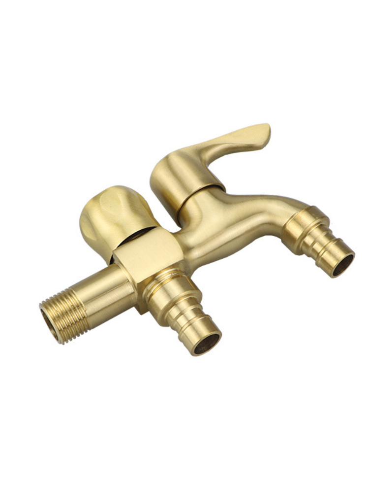 Outdoor Faucet Brass Double Using Washing Machine Faucet Bathroom Corner Faucet Tap Garden Outdoor Mixer
