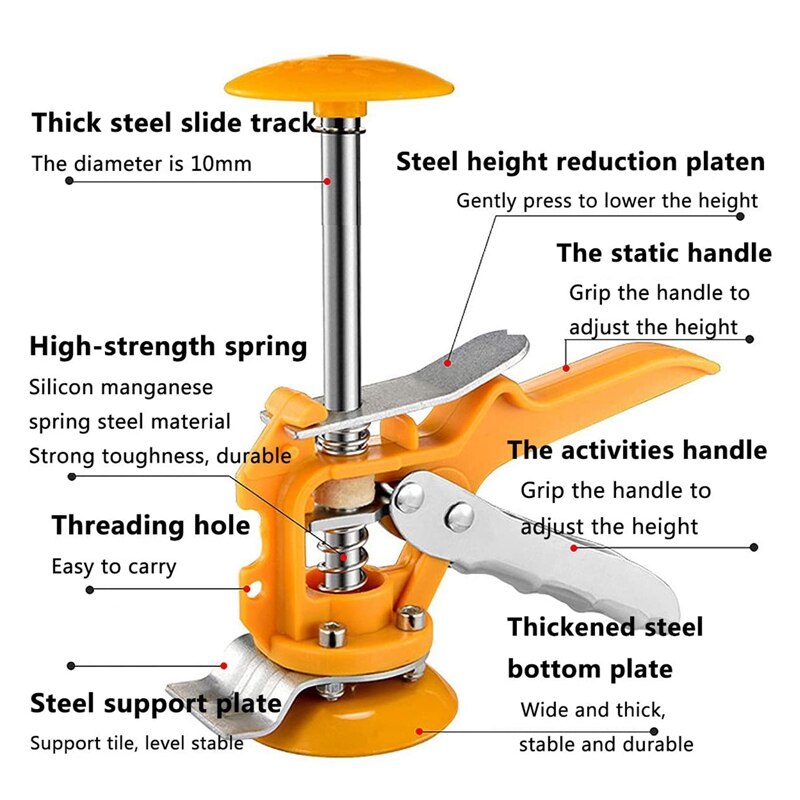 2PCS Height Adjustment Regulator Tile Level Height Adjuster Craftsmen Tool Wall Ceramic Locator