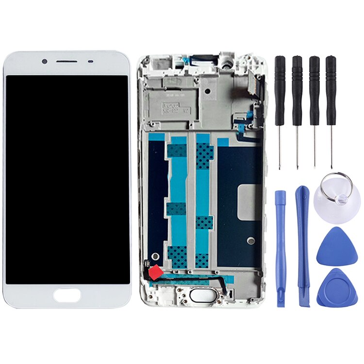 Lcd-scherm Voor Oppo R9s Lcd-scherm Touch Digitizer Vergadering Screen Aaa: WHITE