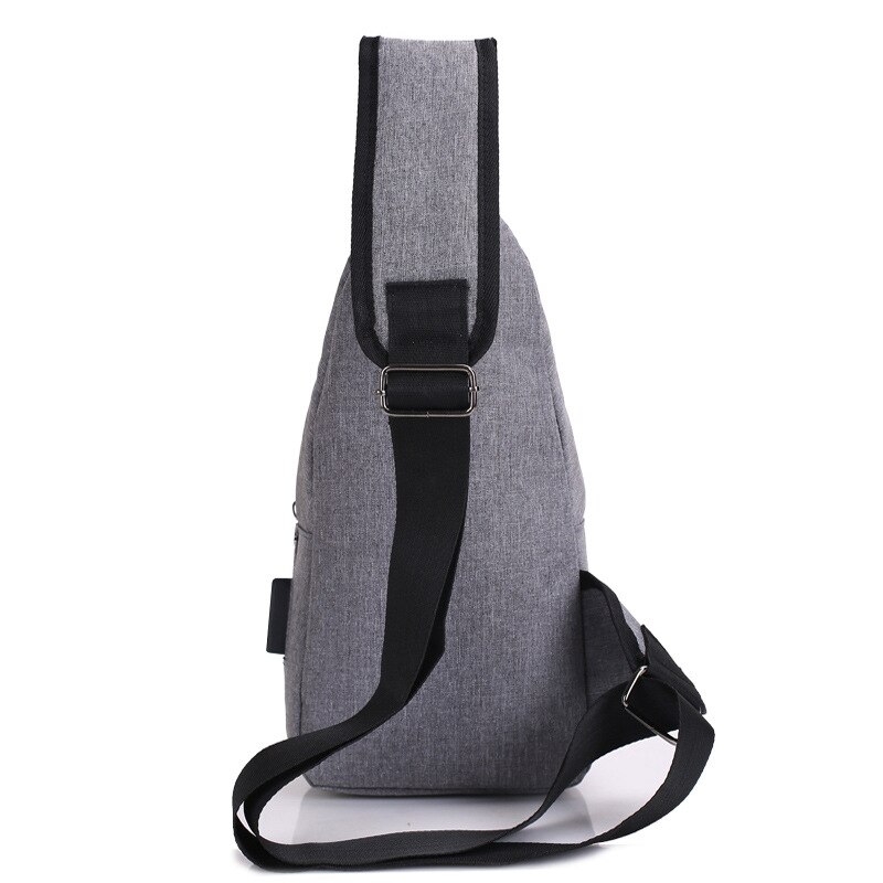 ASSEZSAC trou de chargement USB hommes femmes casual toile sac de poitrine unisexe sac à bandoulière sac Messenger sac Corssbody