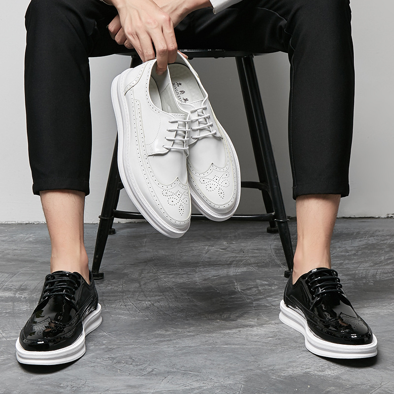 Leather oxford Casual Men Shoes Men Flats Round Toe Comfortable Office Men Dress Shoes Male Breathable Lace Up Shoe B209