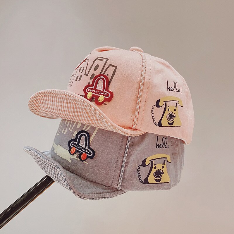 Kids Baseball Cap Cartoon Printed Children Girl Boy Beach Sun Hat Spring Summer Outdoor Toddler Snapback Cap