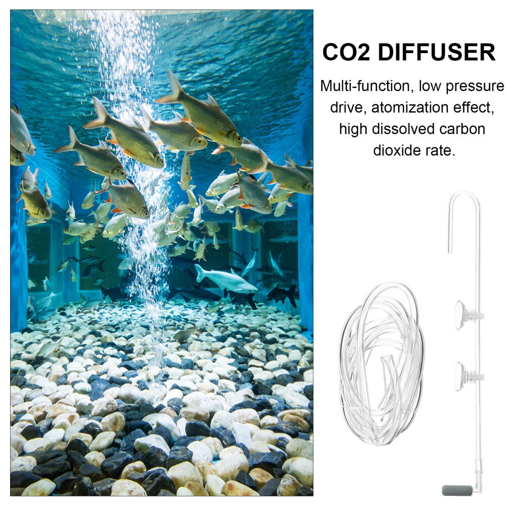 1 Set CO2 Diffuser Acrylic Carbon Dioxide Diffuse System for Planted Tank