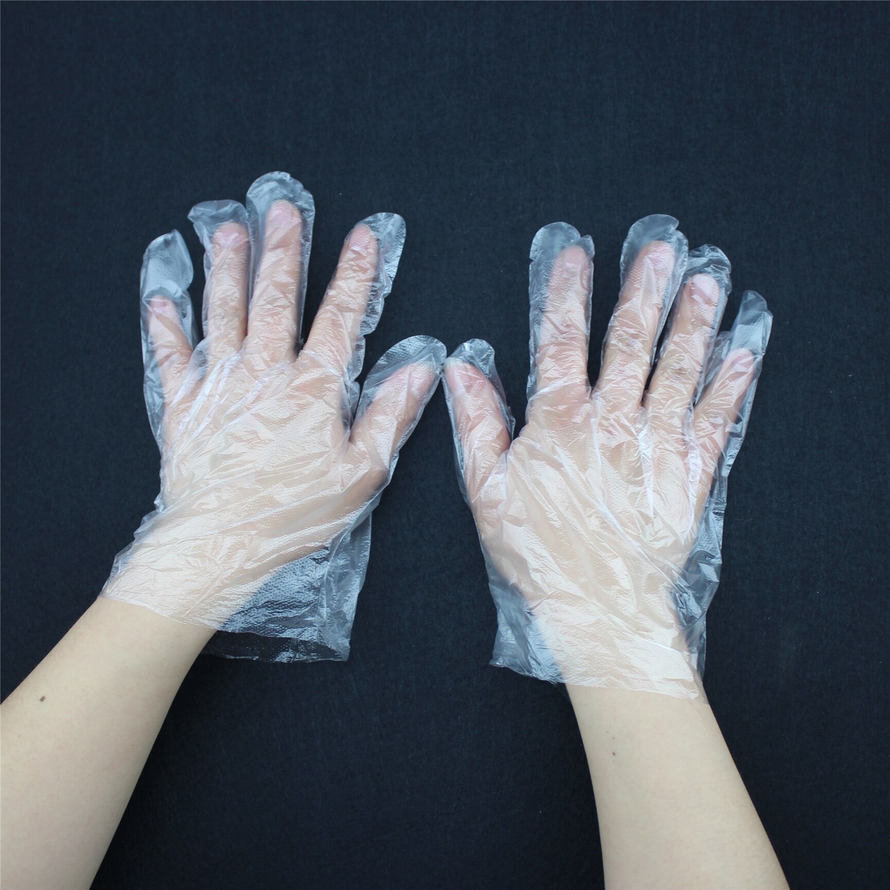 Guantes desechables de plástico para el hogar, manoplas multifuncionales para restaurante, barbacoa, 100 unids/paquete