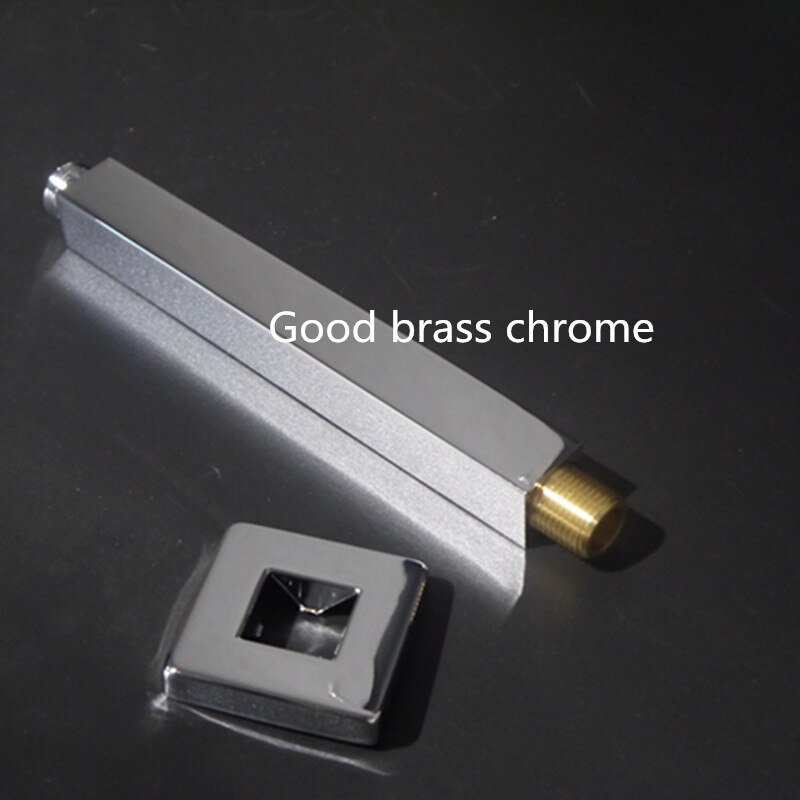 Good Brass Chrome 20CM Ceiling Mounted Shower Arm Square Fixed Overhead Shower Holder 8 Inch Length