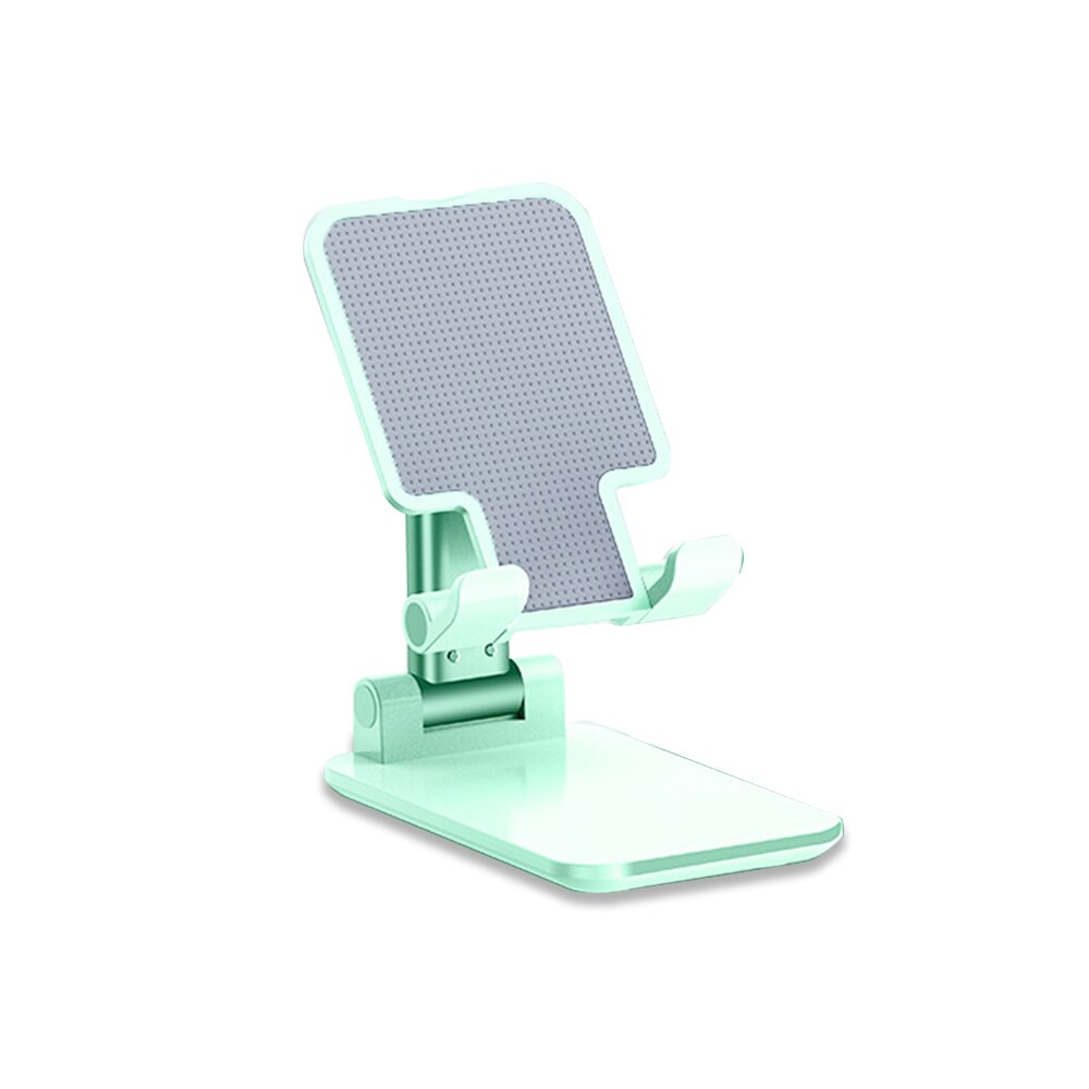 Fully Foldable Tablet Stand Adjustable Desktop Tablet Holder Stand For iPad Samsung Xiaomi Tablet Mount Support 3.5-12.9'' Phone: Green Foldable