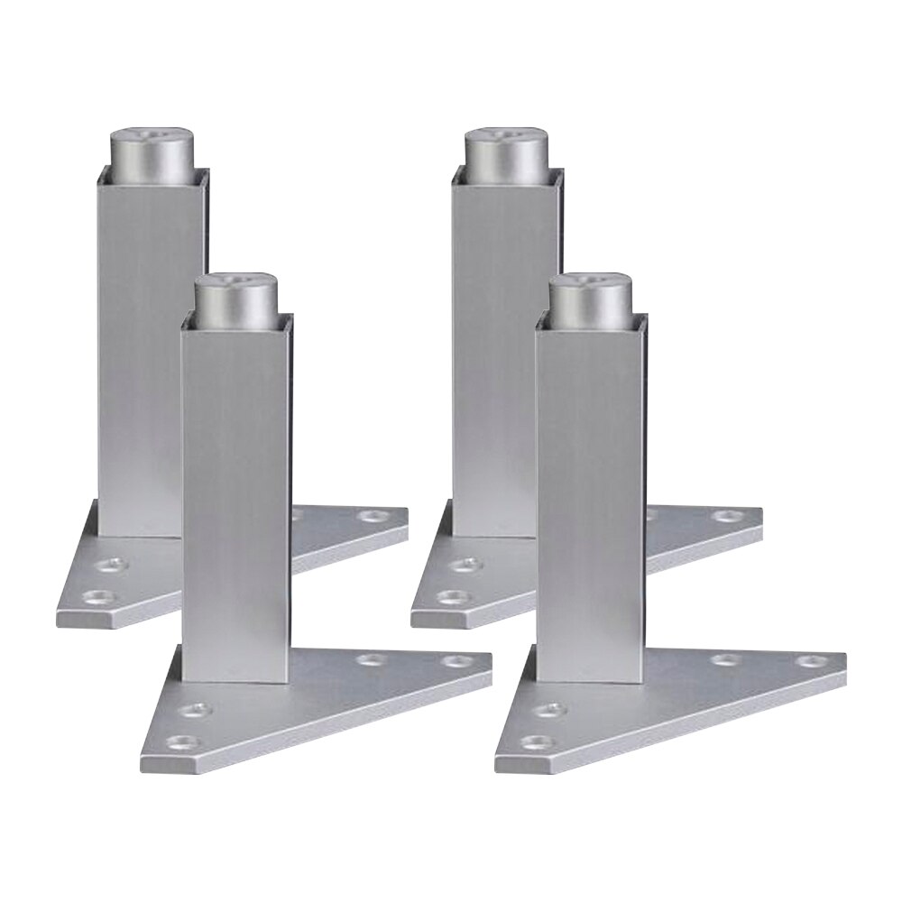 4PCS Adjustable Silver Aluminum Alloy Triangle Base Furniture Legs Cabinet Sofa Feet: 200mm / 1pcs