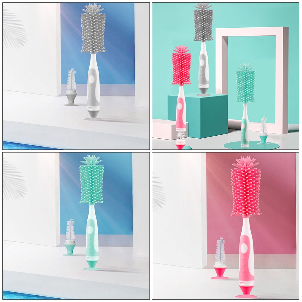 1pc spazzola per biberon senza spazzola BPA in piedi con Base a ventosa