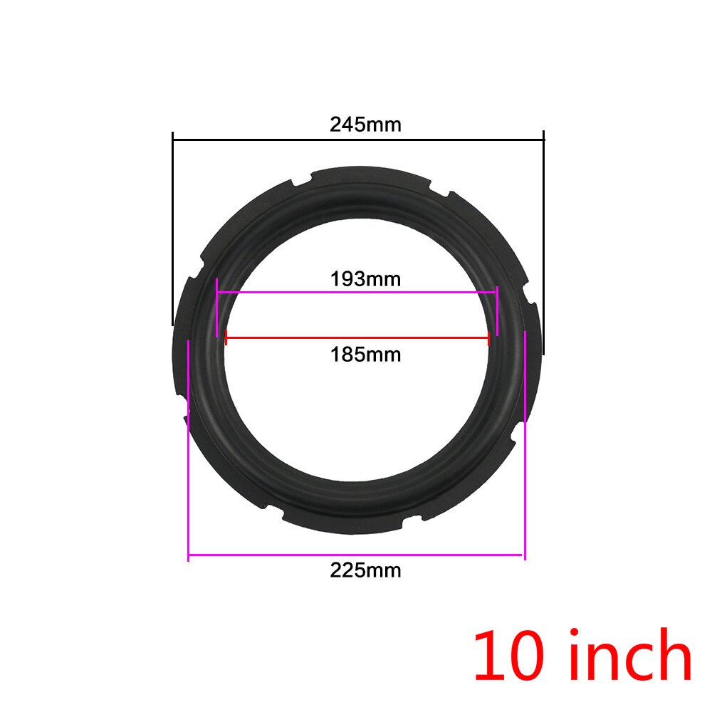 Ghxapm 8 Inch 10 Inch 12 Inch Speaker Rubber Surround Side Reparatie Onderdelen Luidspreker Repairment Vouwen Rand Diy 1 Pairs