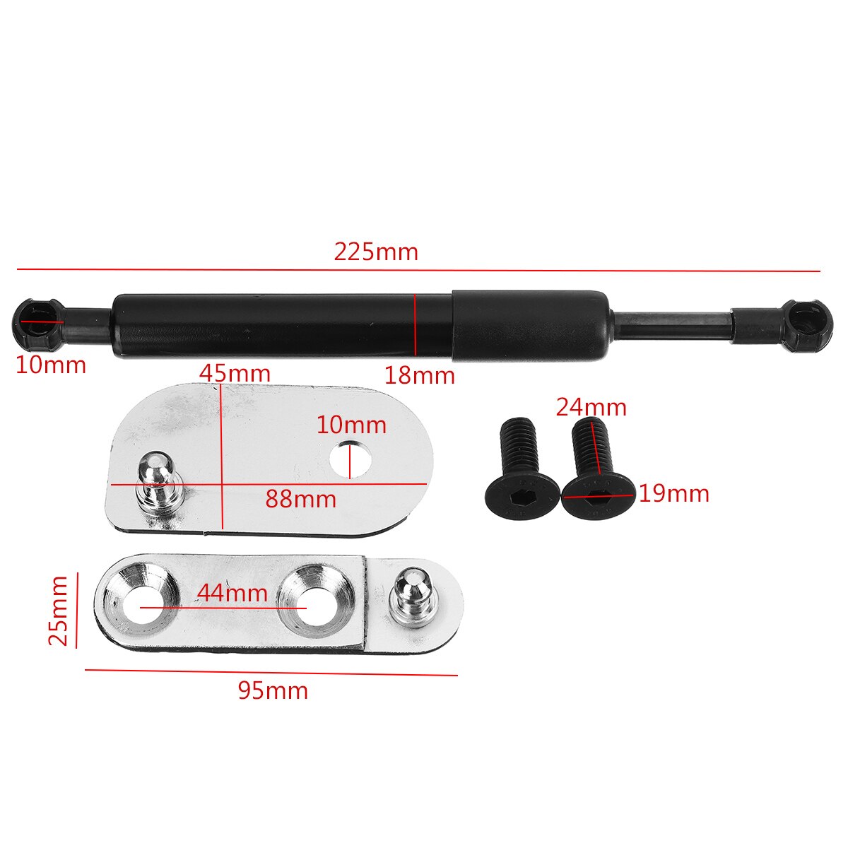 Amortiguador de maletero de puerta trasera de coche, barra de puntal de elevación hidráulica de acero, soporte DZ43206 para FORD RANGER