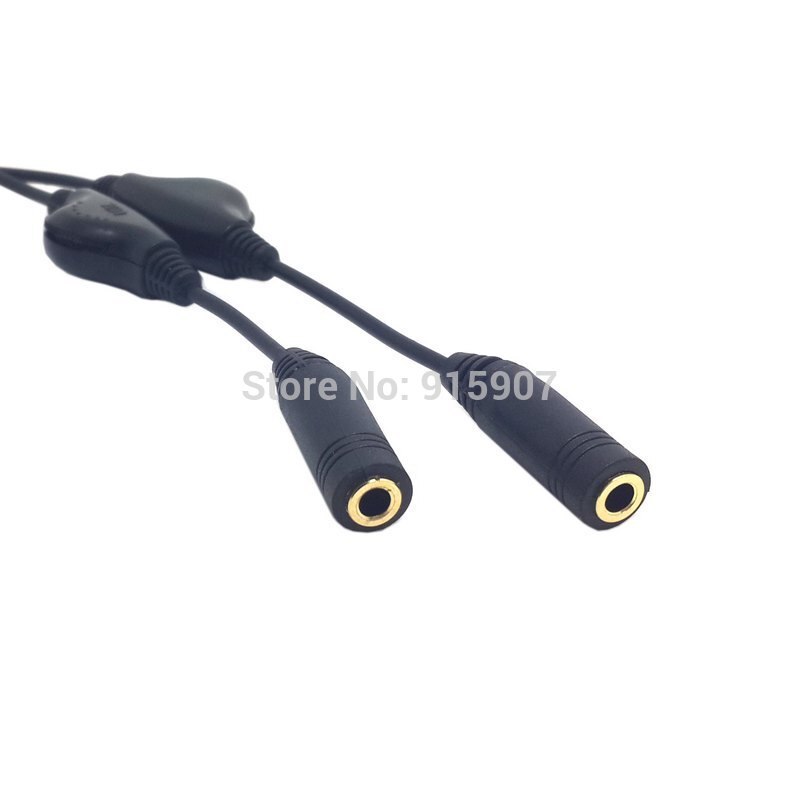 Zihan 3.5Mm Male Naar Double 3.5Mm Vrouwelijke Audio Hoofdtelefoon Y Splitter Kabel Met Volume Schakelaar