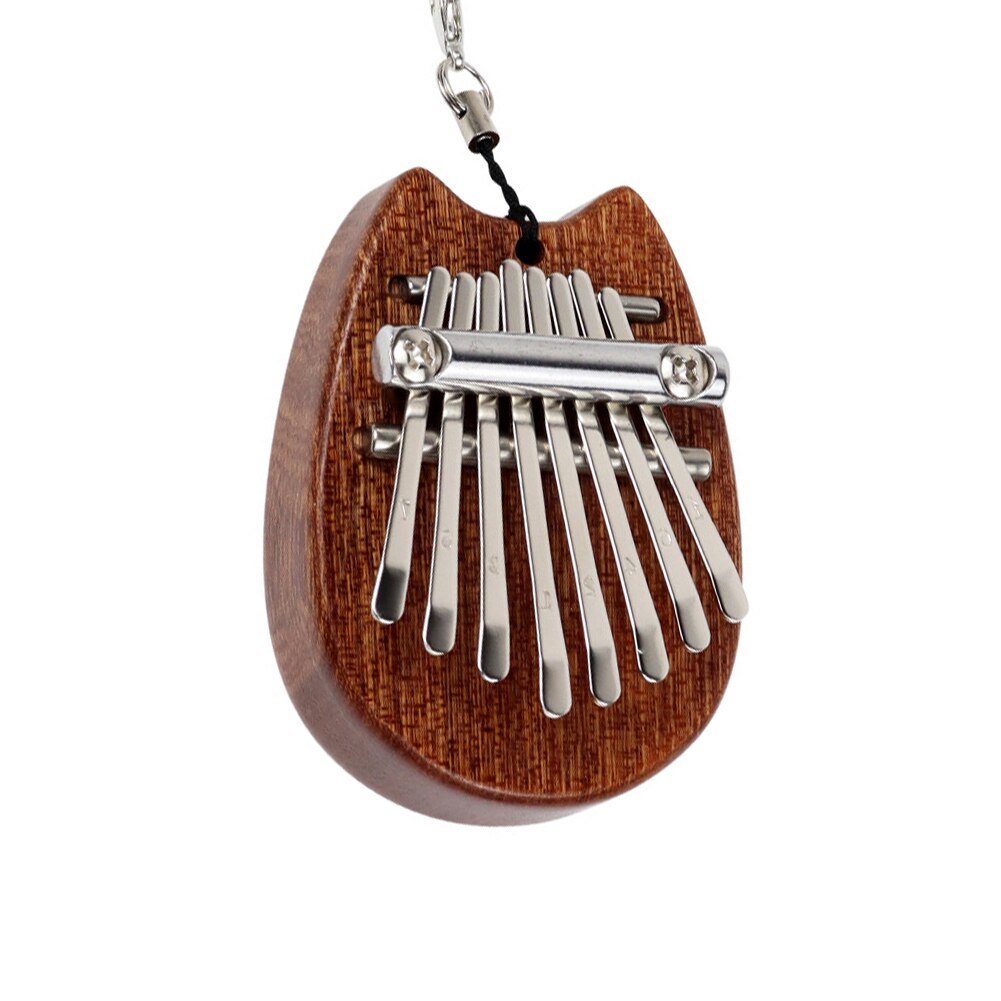 8 Keys Kids Adults Handheld Musical Instruments Tune Hammer Thumb Piano Mini Kalimba Portable Pendant Clear Sound Mahogany