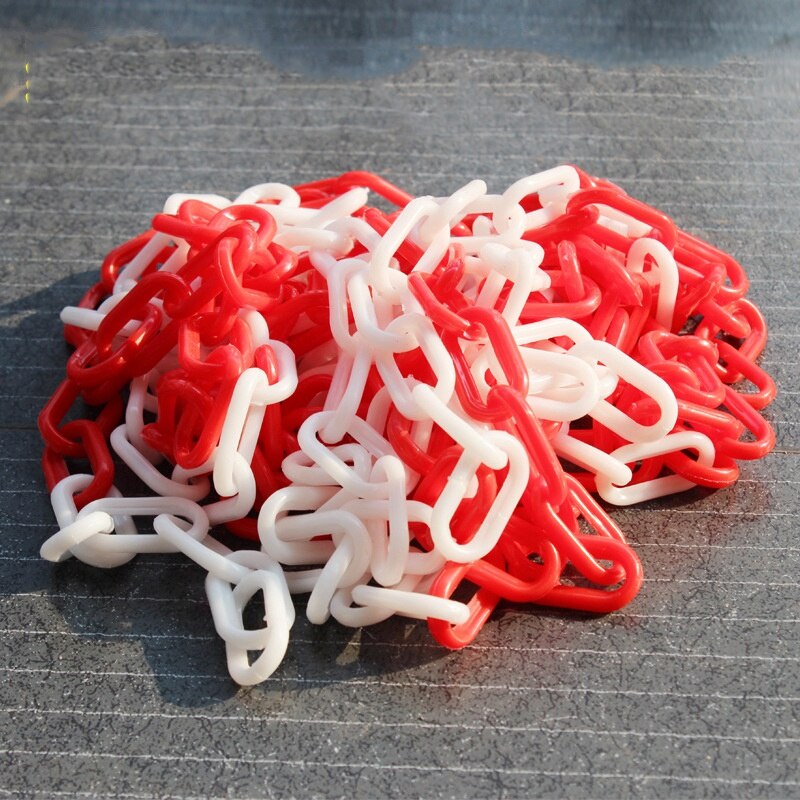 BMBY-Plastic 2M Warning Safety Protection Chain for Crowd Control, Traffic, Queuing Line, with 4 Buckles