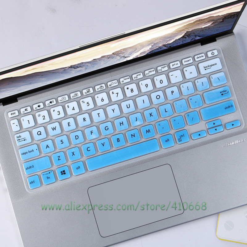 Silicone Laptop Keyboard Cover Skin Protector For ASUS VIVOBOOK X415 X415EP X415EA X415JA X415MA X415E 14 R415UA R415JA R424FA: Gradient Blue