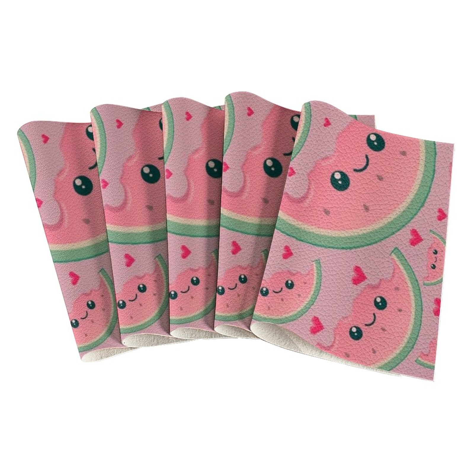 Good-Looking Fruit Printing Lychee Pattern Leather Fabric Hair Accessories Bow Knot Shoes Crafts 22X30cm: Lichee Pattern-1