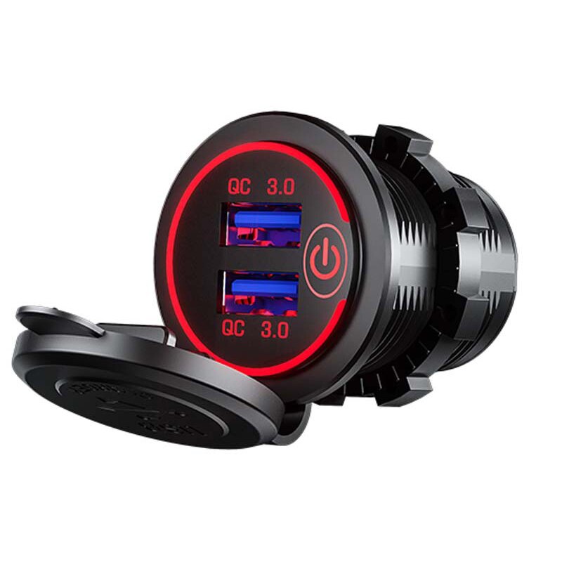 Car USB Car sockets Quick 3.0 Universal Charging in car 2 Port mobile phone for samsung 11 7: G357820A