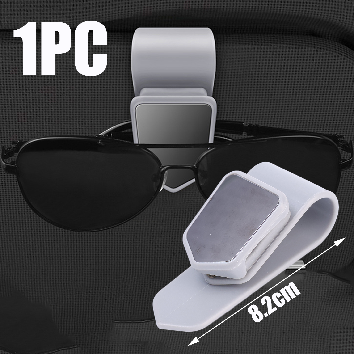 Soporte Universal para gafas de sol de coche, Clip para colgar, almacenamiento Interior, tarjeteros, parasol automático, accesorios de decoración para gafas: Gris