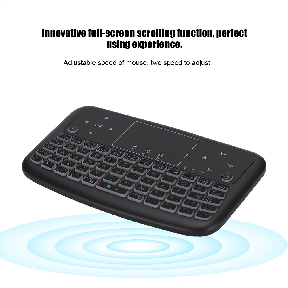 2.4GHz Mini Wireless Gaming Keyboard Touch Flat Backlight Button Wireless Keyboard Left And Right Mouse Keys​​ For TV Notebook