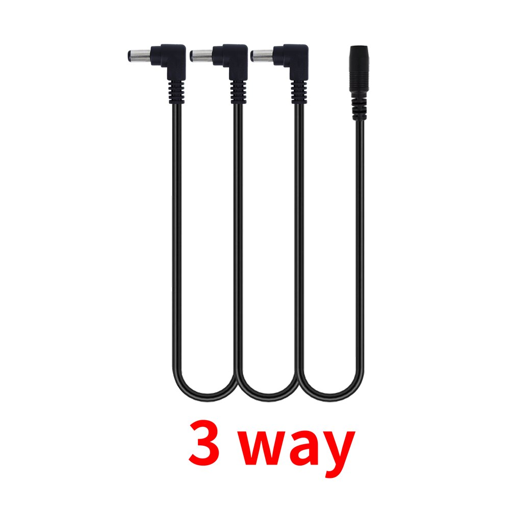 Daisy Chain 1 tot 3 5 6 8 Manieren Splitter Gitaar Effectpedaal Accessoires Voeding Kabel voor 9V DC adapter Plug: WHITE