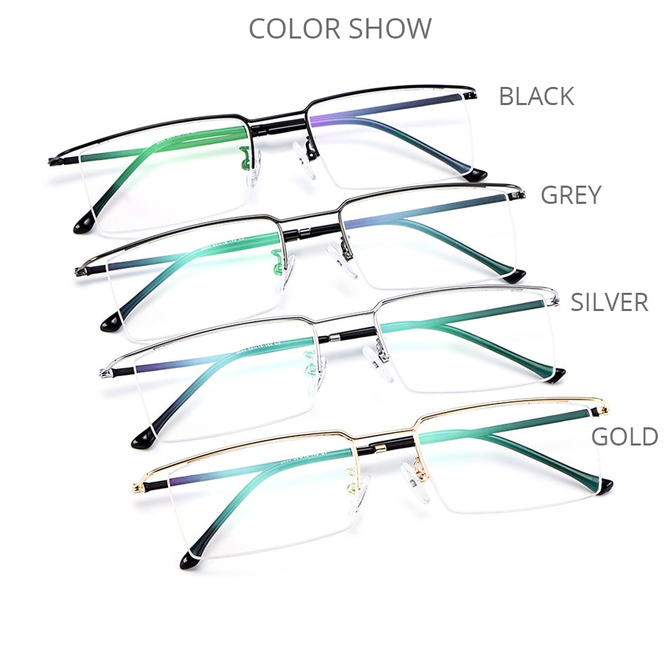 Gmei Optical Ultralight Titanium Alloy Glasses Frame Square Eyewear Flexible Temple Legs IP Electroplating Y2533