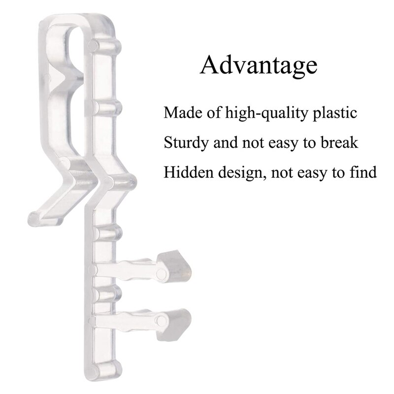 40Pcs Valance Clips 2.12 Inch Window Valance Clips Clear Plastic Valance Retainer Clips For Horizontal Blind Valance