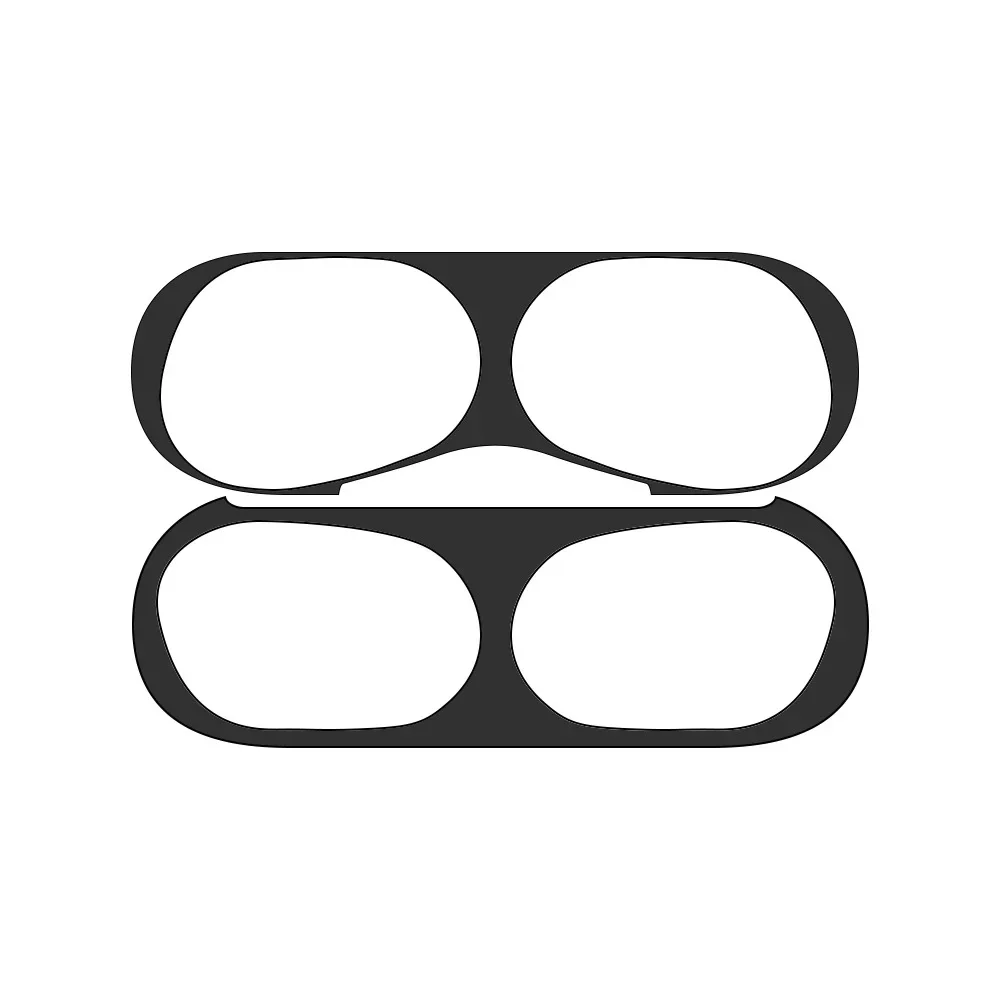Autocollant AirPods pour Apple Airpods 1 2 3 Pro Pro2, boîte de chargement pour écouteurs, autocollant anti-poussière, autocollants de protection contre la poussière en métal étanche: S / MARRON