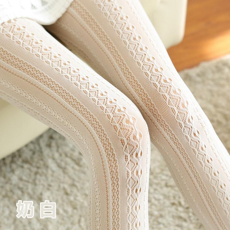Jahrgang gewebt blume spitze strumpfhosen sexy Lolita weichen schwester strumpfhosen Japanischen prinzessin Wind wilden strümpfe weibliche: Weiß