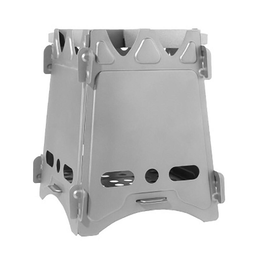 Ultralight Titanium Camping Wood Stove Portable Outdoor Folding Multi-Fuels Burning Weight 208g