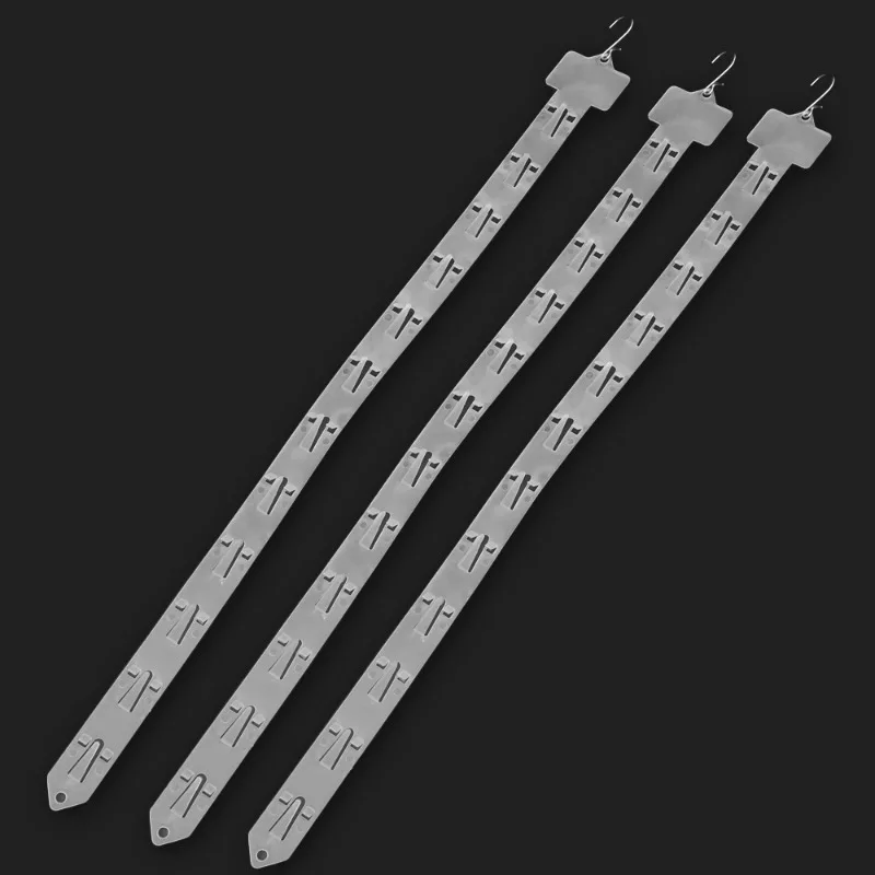 Plastic Snack Hanging Strips Store Hang Snacks Display Hanger with Hooks Supermarket Shelf Shop Merchandising Clip Strip Hooks
