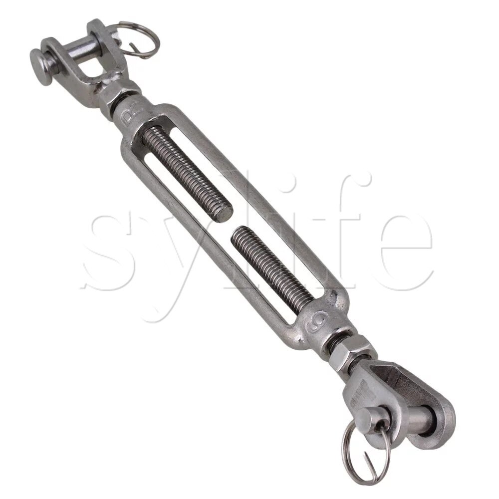 M6 European Style U&amp;U Turnbuckle Wire Rope Tension 304 Stainless Steel